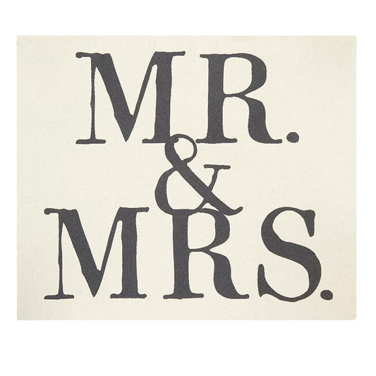Face to Face Luxe Throw - Mr. & Mrs.