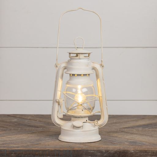 Ivory LED Timer Cabin Lantern