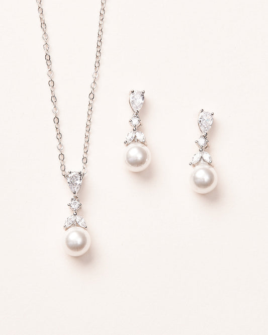 Kelsey Pearl Drop Bridesmaid Jewelry Set