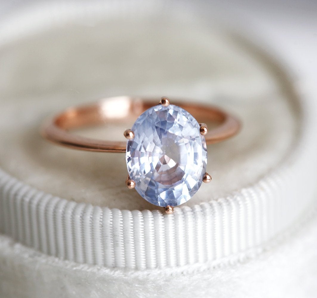 Jackie Lavender Sapphire Solitaire Ring