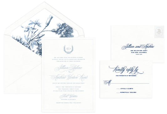 Jillian Letterpress Wedding Invitation
