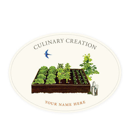 Garden Bed Oval Kitchen Labels