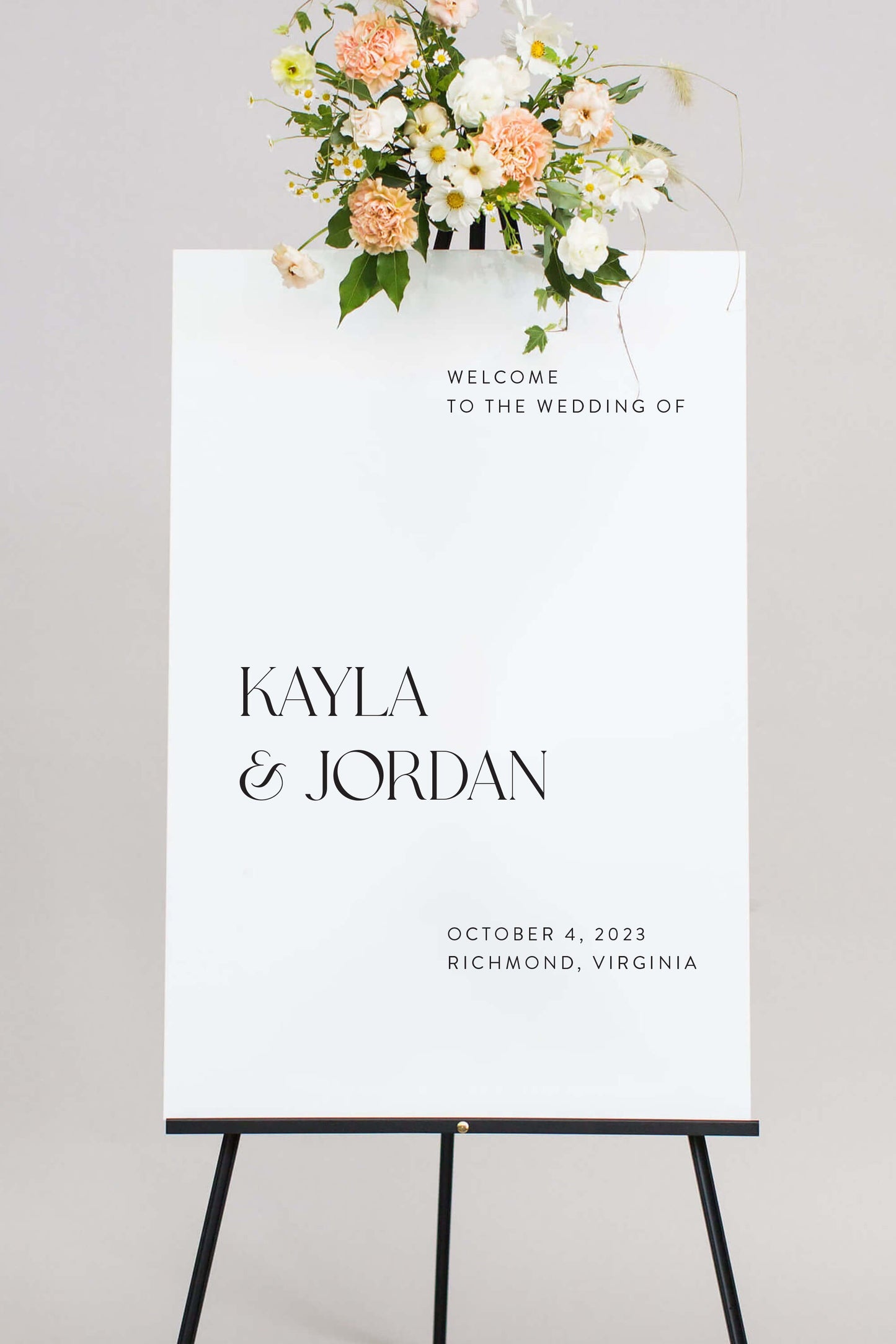 Acrylic Wedding Welcome Sign | The Kayla II