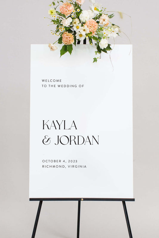 Acrylic Wedding Welcome Sign | The Kayla I