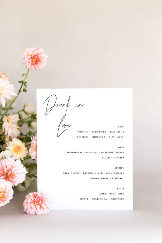 Gatorboard Signature Drink Sign Wedding | The Alicia