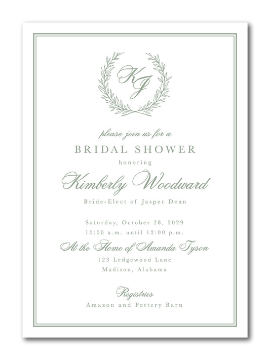 The Kimberly Bridal Shower Invitation