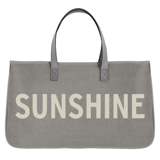 Grey Canvas Tote - Sunshine