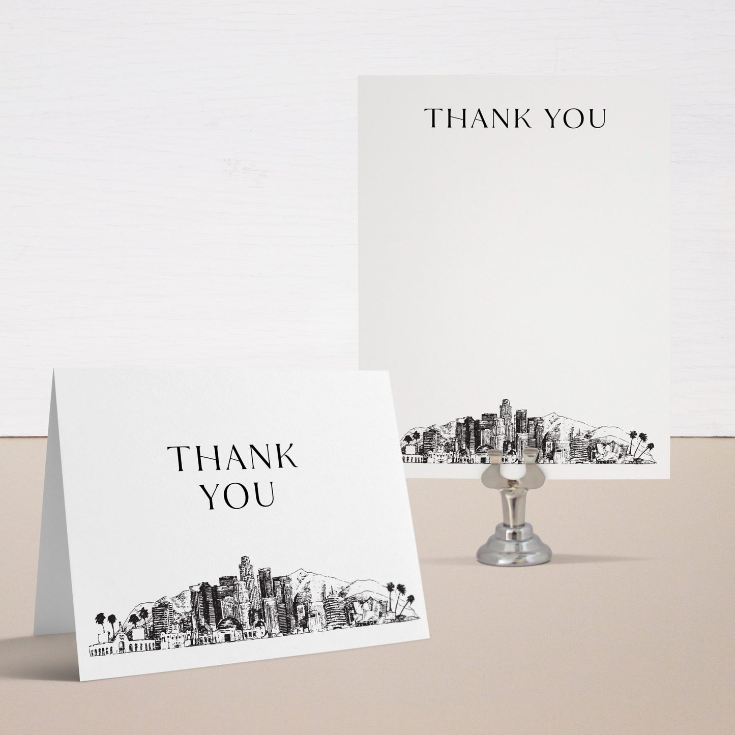 La Skyline Thank You Cards