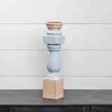 16.5" Blue Pillar Candle Holder