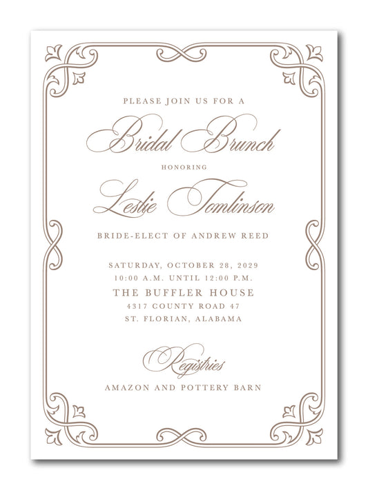 The Leslie Bridal Shower Invitation