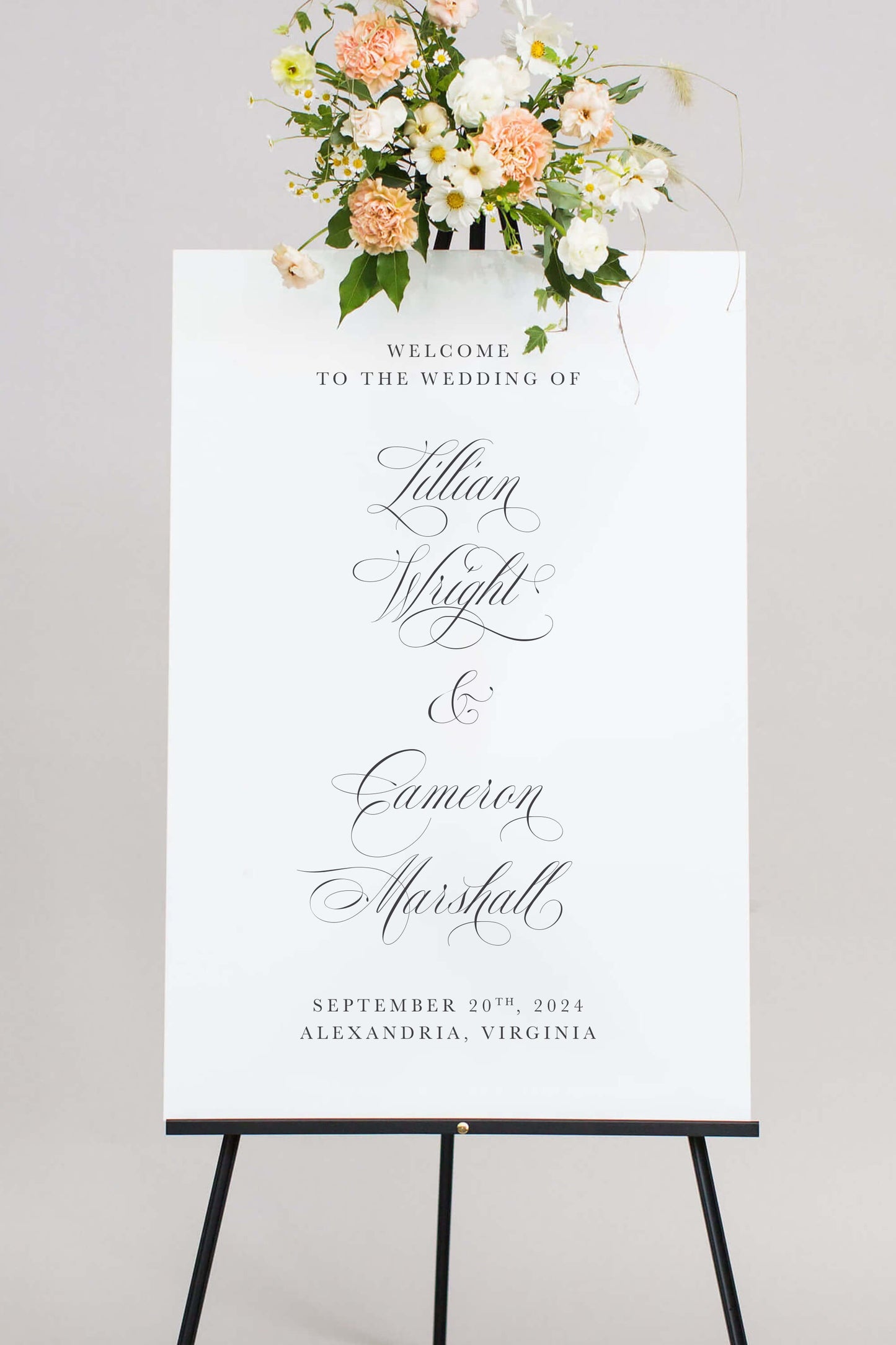 Acrylic Wedding Welcome Sign | The Lillian