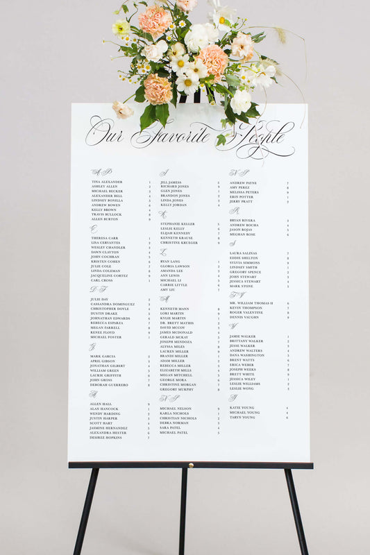 Acrylic Wedding Seating Chart Sign | The Lillian
