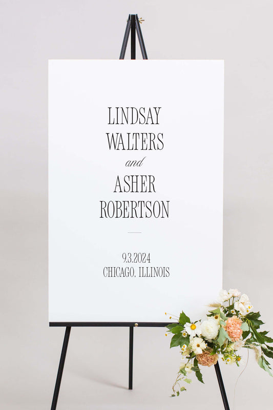 Gatorboard Wedding Welcome Sign | The Lindsay Ii