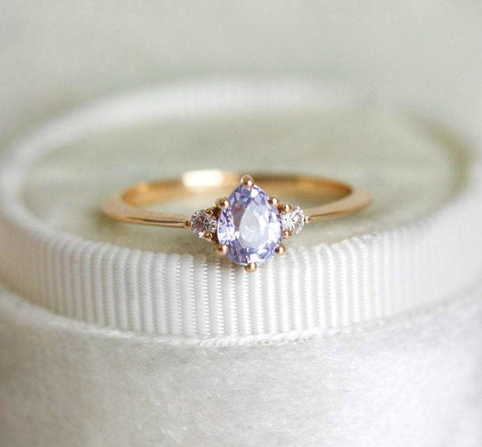 Liz Lavender Sapphire Diamond Ring
