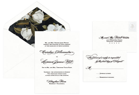 Lovely Letterpress Wedding Invitation