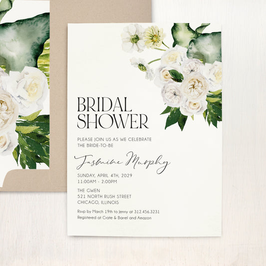 Lush Garden Bridal Shower Invitations