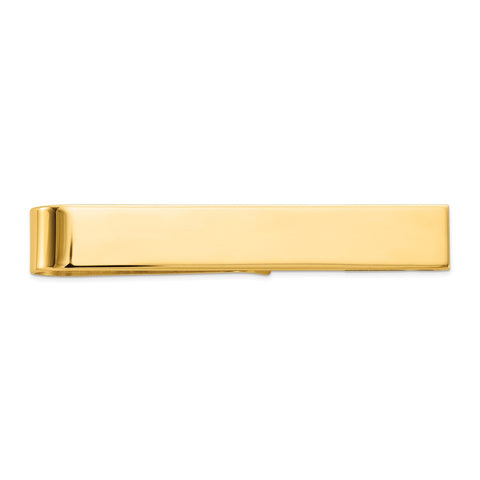 14K Yellow Gold Polished Tie Bar, 50mm