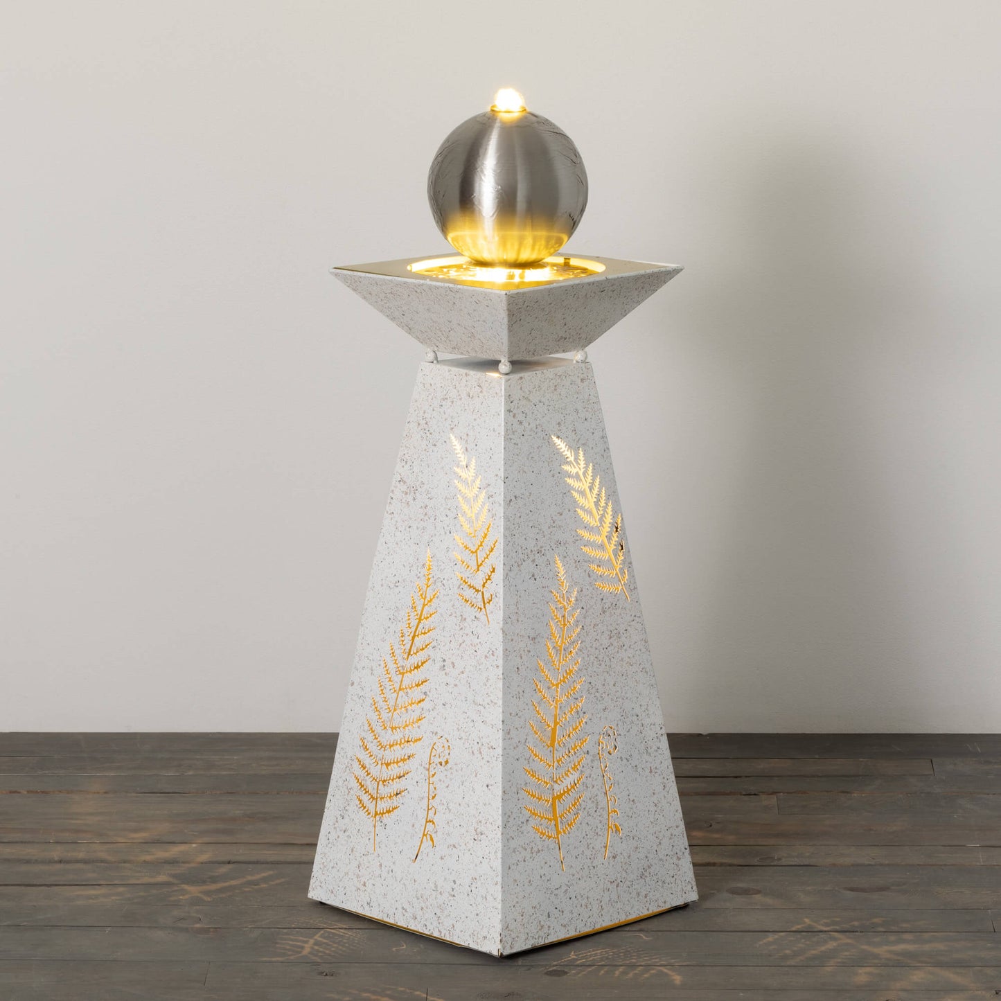 Gazing Ball Fern Fountain