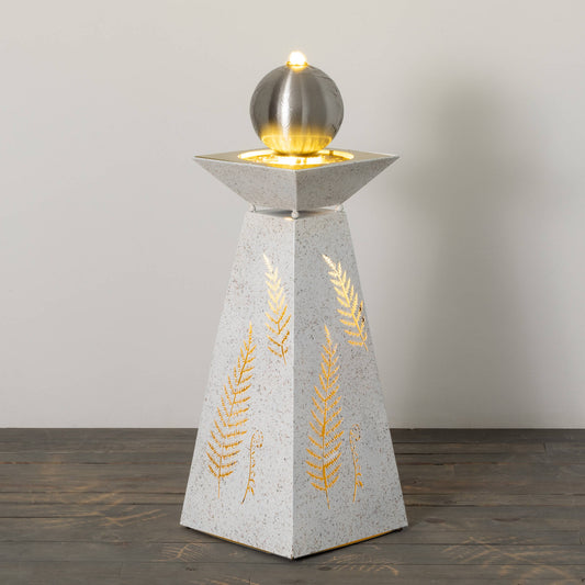 Gazing Ball Fern Fountain