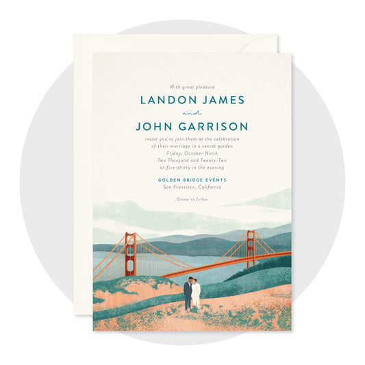 San Francisco City Wedding Invitations - Digital