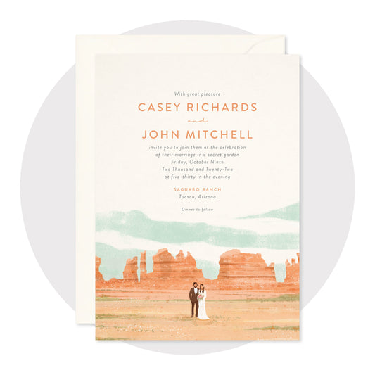 Sandstone Desert Wedding Invitations - Digital