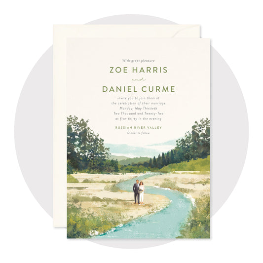 Russian River Valley Wedding Invitations - Digital