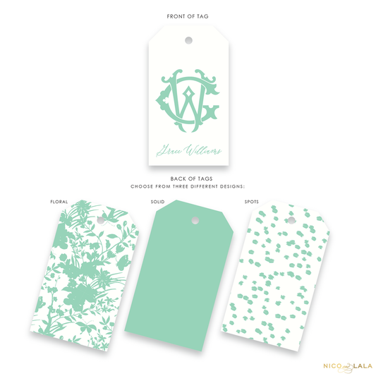 Magnolia Monogram Gift Tags, Set Of 24