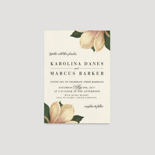 Magnolia Wedding Invitation | Karolina