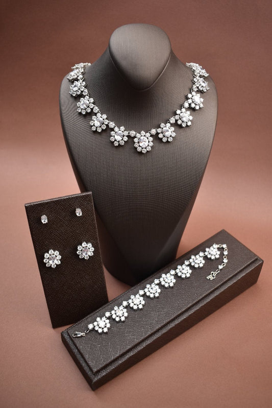Magnolia Simulated Diamond Jewelry Set