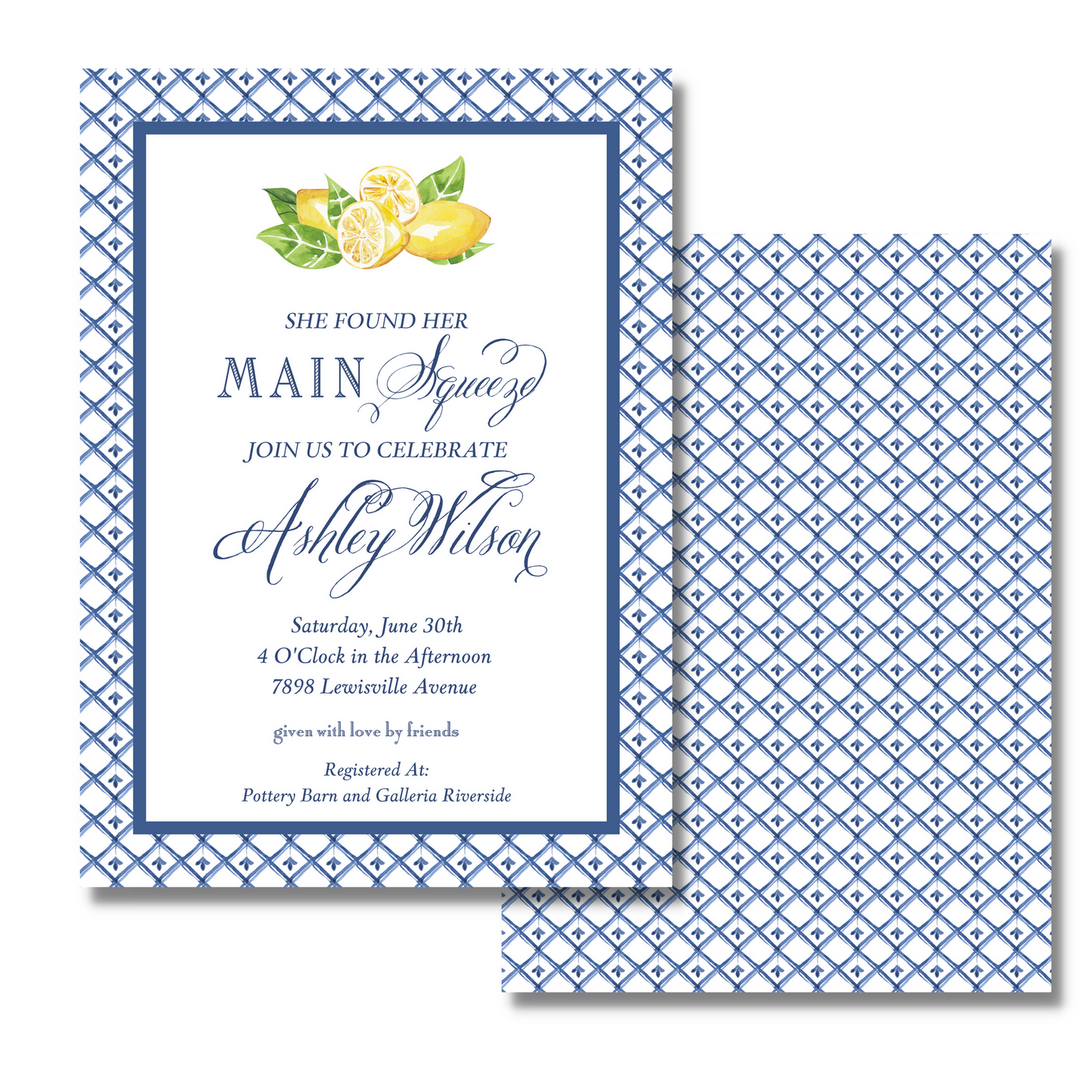 Main Squeeze - Bridal Shower Invite
