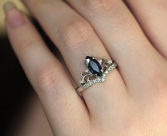 Mariella Blue Sapphire Diamond Ring