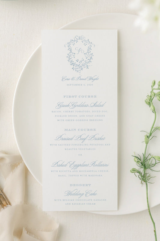 Anderson | Wedding Menu Cards