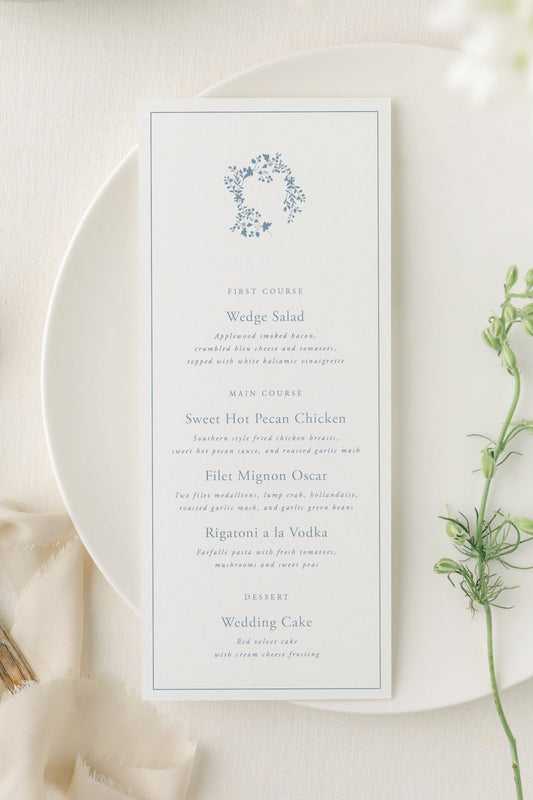 Diana | Wedding Menu Cards