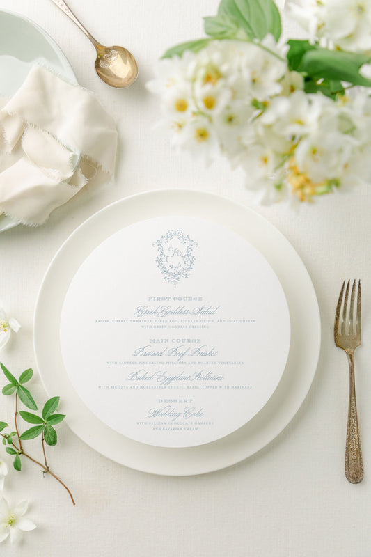 Anderson | Round Wedding Menus