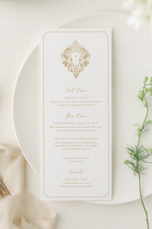 Louis | Wedding Menu Cards