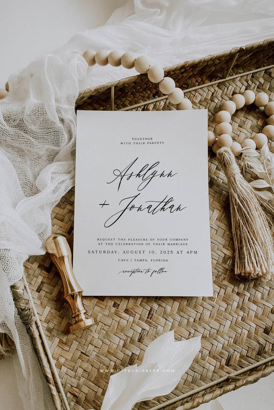 Minimal Wedding Invitation | Brittany