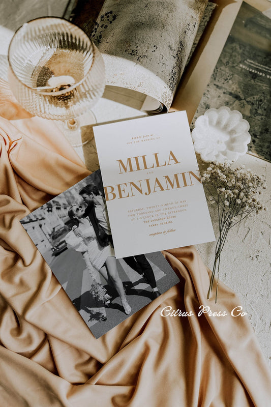 Minimal Wedding Invitation | Milla 2