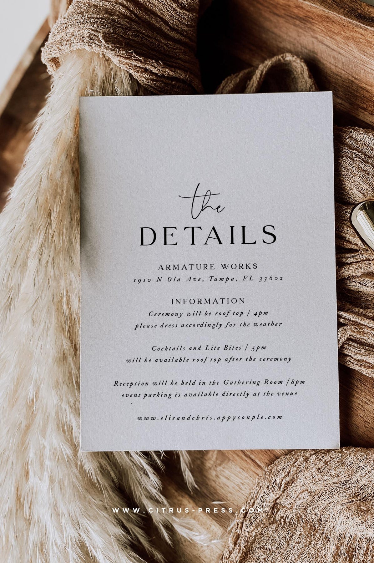Minimalist Enclosure Details Card | Marlowe