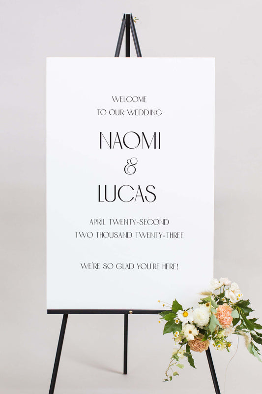 Gatorboard Minimalist Wedding Welcome Sign | The Naomi