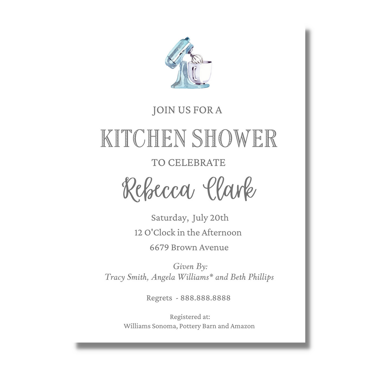 Mix it Up - Bridal Shower Invite