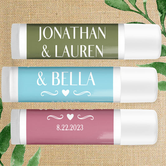 Smitten Wedding Lip Balm + Labels