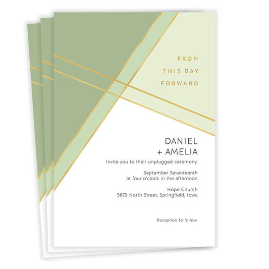 From This Day Forward Geometric Wedding Invitation