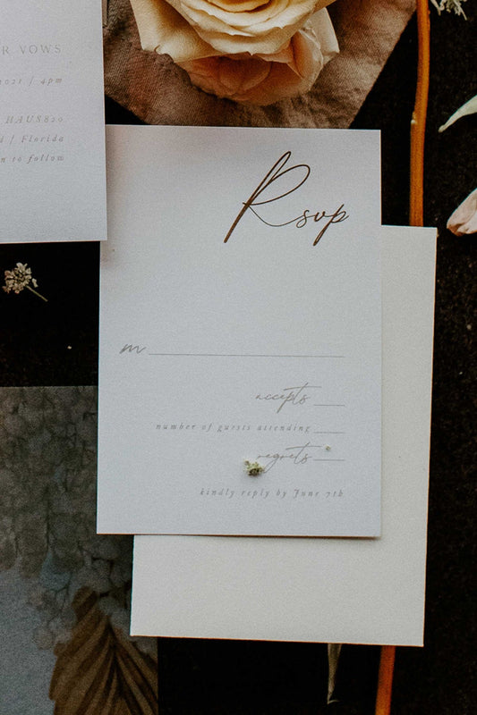 RSVP Card And Envelope | Elizabeth