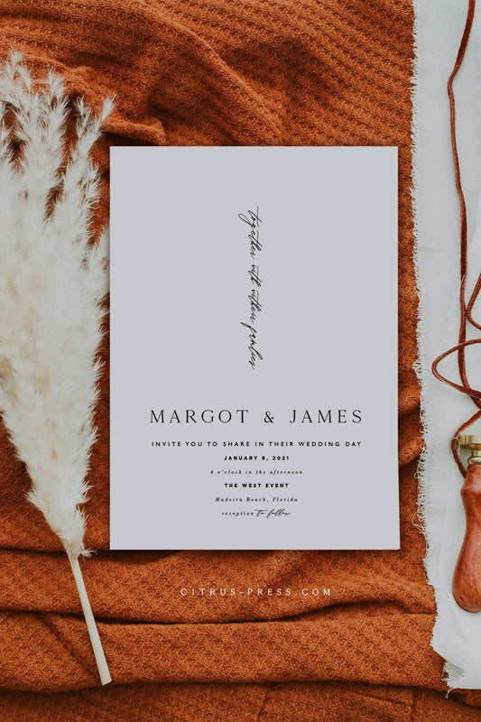 Modern Minimal Wedding Invitation | Margot