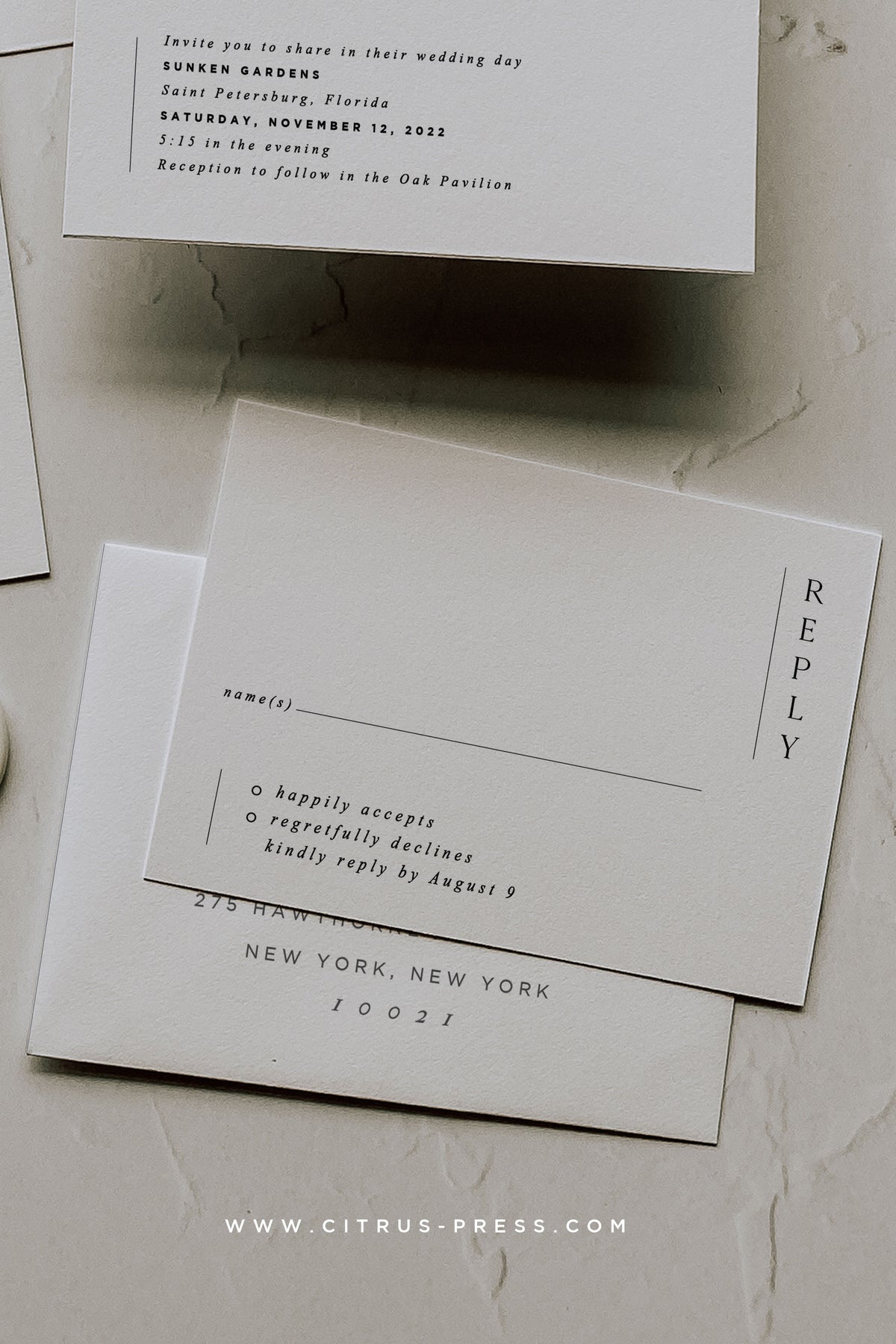 Minimal RSVP Card | Angelina