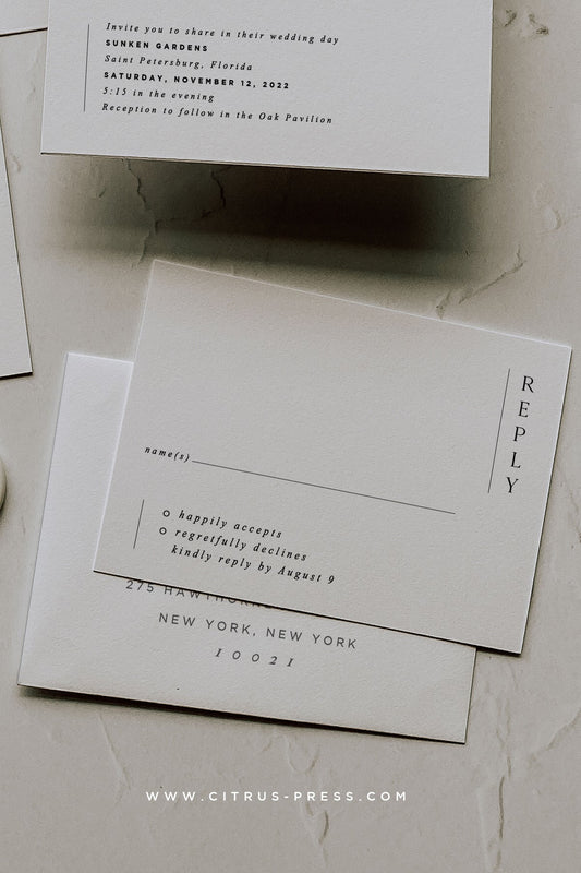 Minimal RSVP Card | Angelina