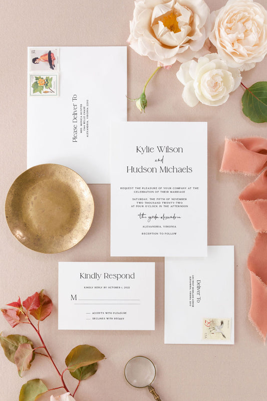 Modern Wedding Invitation Cards | The Kylie