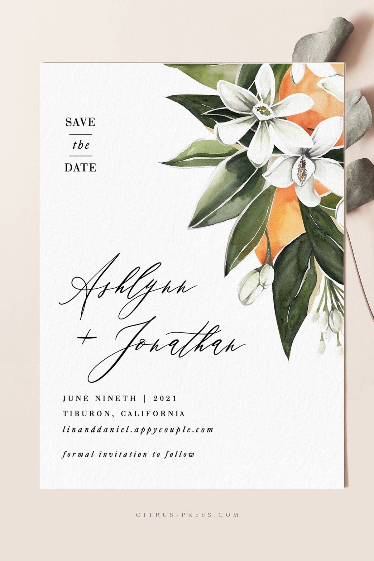 Citrus Save The Date