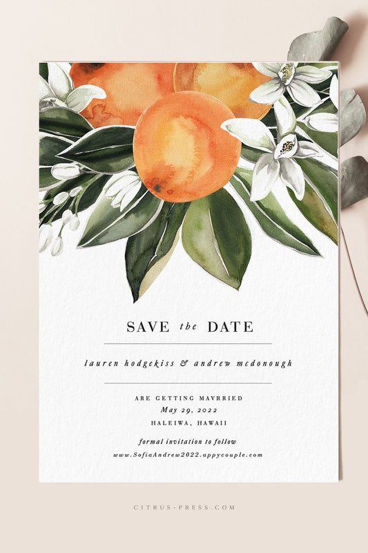 Oranges Save The Date