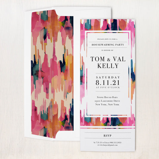 Modern Brush Housewarming Party Invitations